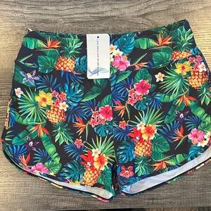 🌴🌸 Kokomo Floral Pineapple Print Athletic Shorts
